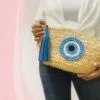 Palm Leaf and Leather Pouch - Image 3