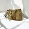 Flip Flop Vibes Raffia Pouch - Image 2