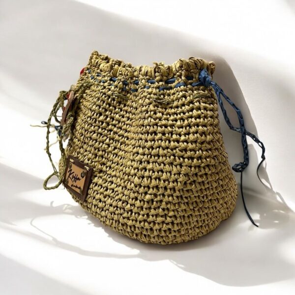 Flip Flop Vibes Raffia Pouch - Image 5