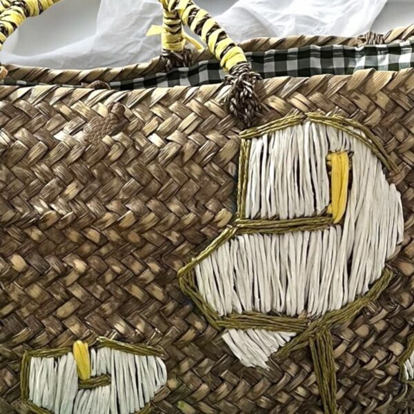 Bloom Straw Tote - Image 3