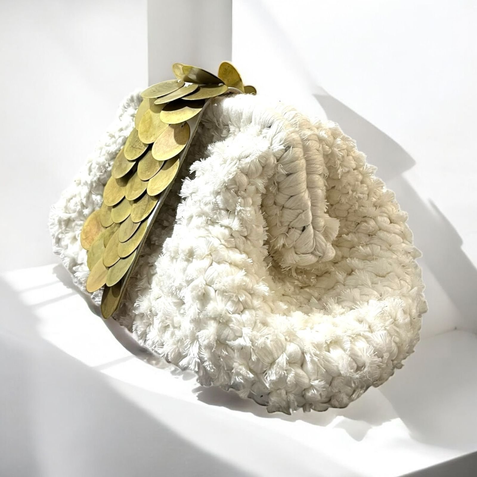 Golden Touch Crochet Clutch - Image 4