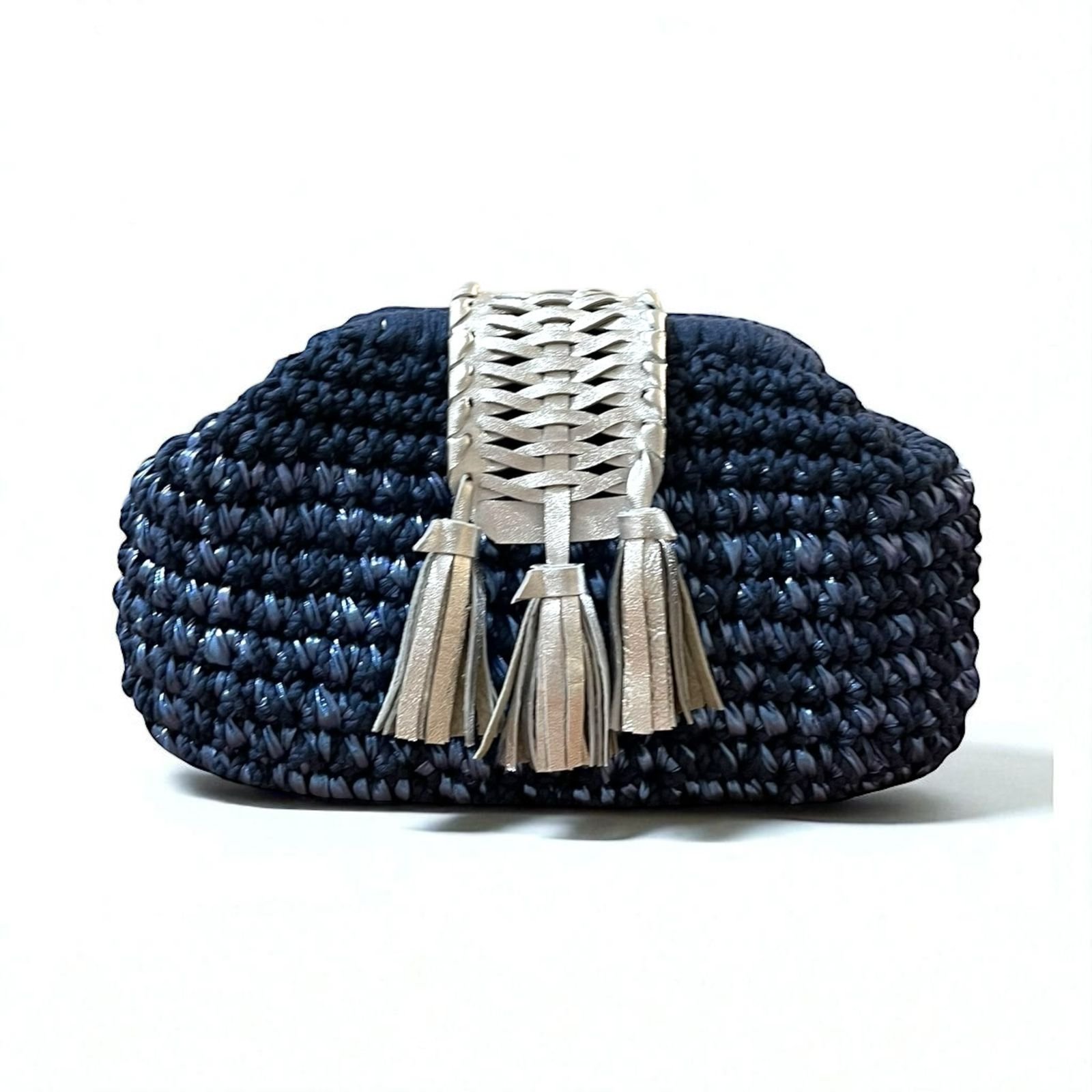 Midnight Tassel Clutch